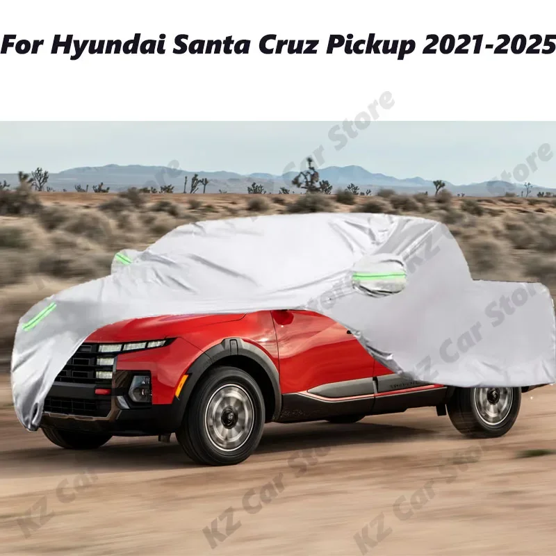 黒車カバーヒュンダイサンタクルーズピックアップ-2021-2025-防水トラック屋外抗-uv-太陽雪雨氷風保護カバー
