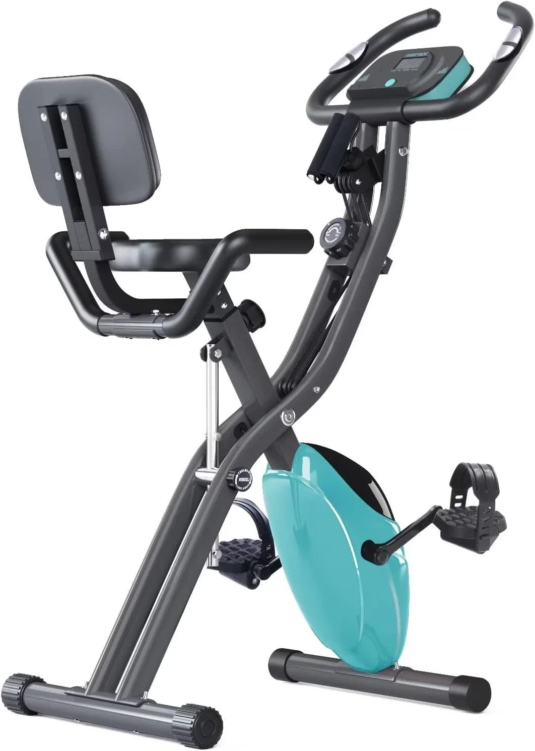 Exercise Bike foldable, 3 in 1 Magnetic Stationary Bike for Home with 16-Level Resistance