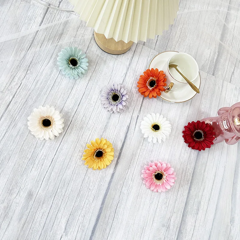 10 Pieces Artificial Flowers Silk Gerbera Wedding Party Decorative Fake Flowers Wall Christmas Garland Home Decor Accessories