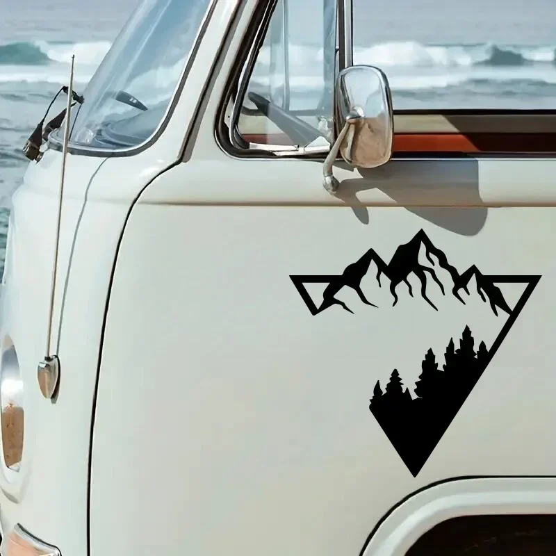 Mountain and forest stickers, modern stickers, high-quality cars, trucks, motorcycles, and laptops