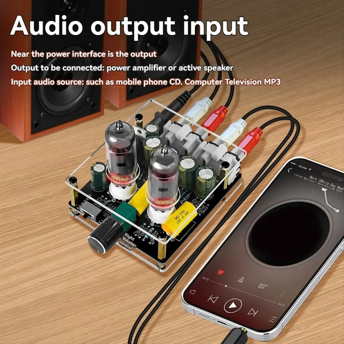 828 Audio Amplifier 6j3 Vacuum Tube with HIFI Preamplifier DC Input Bile Buffer Speaker with Upgraded for Home Theater DIY view 3