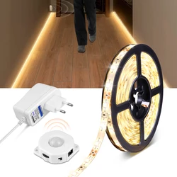 12V Flexible Motion Sensor LED Strip Auto ON/OFF LED Light Ribbon Diode Tape Kitchen Bedroom Stairs Under the Bed Backlight Lamp