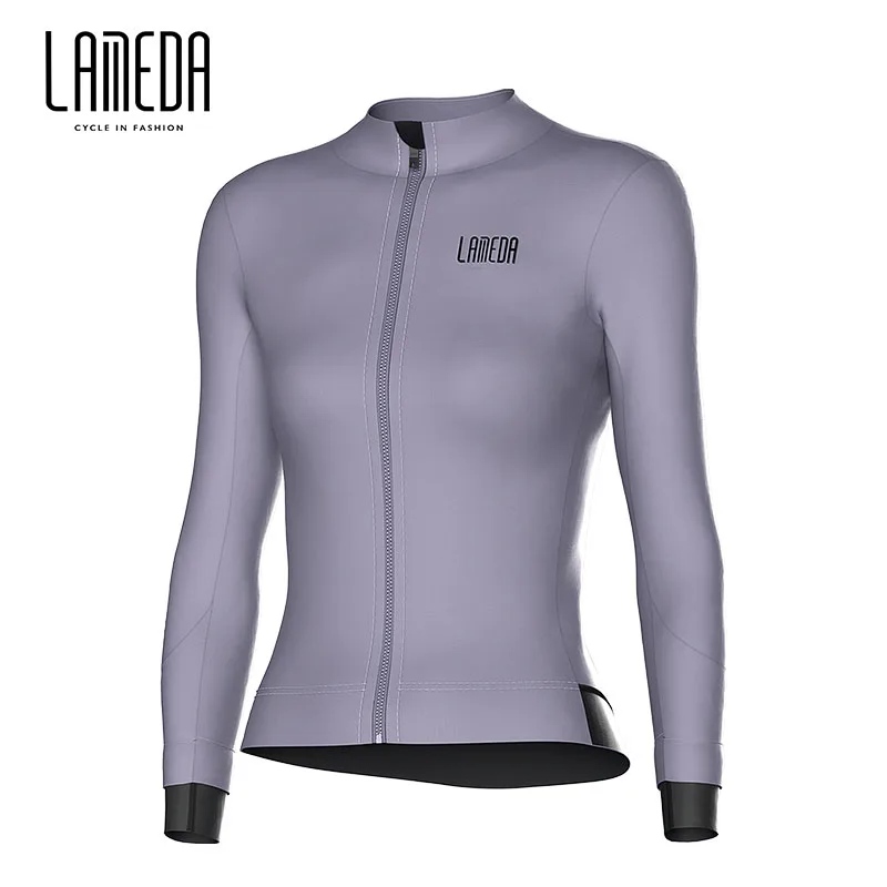 Lambda-Winter Bike Coat with Pockets for Women, Warm Windproof Bicycle Clothes, Long Sleeve Thermal Fleece Cycling Jacket image 4
