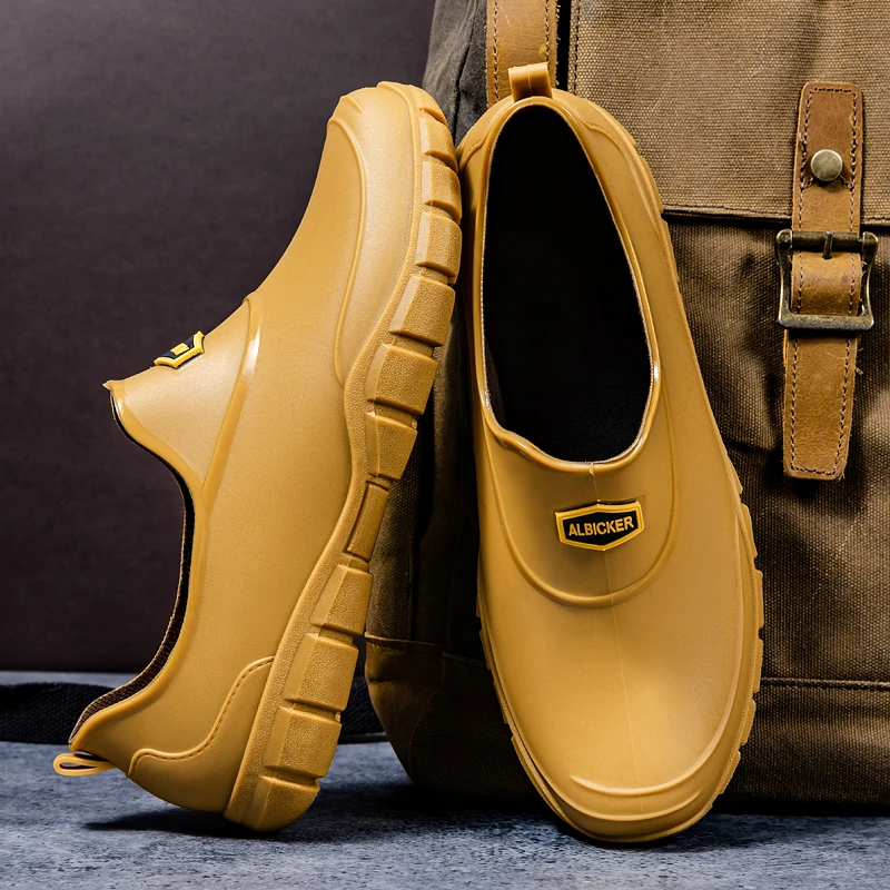 Men Slip‑on Low‑cut Rain Boots - огляд і ціна Men'S Shoes Water Resistant