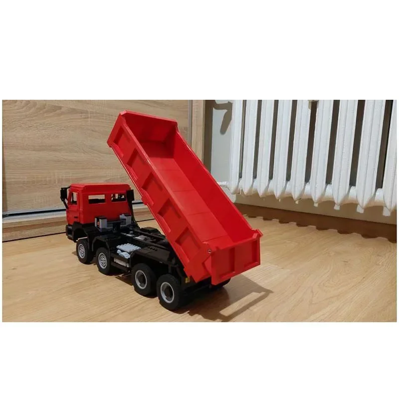 MOC-165256 F90 8 × 8 camión de transporte de carga clásico rojo modelo de bloques de construcción 2166 piezas niños juguete para regalo de cumpleaños