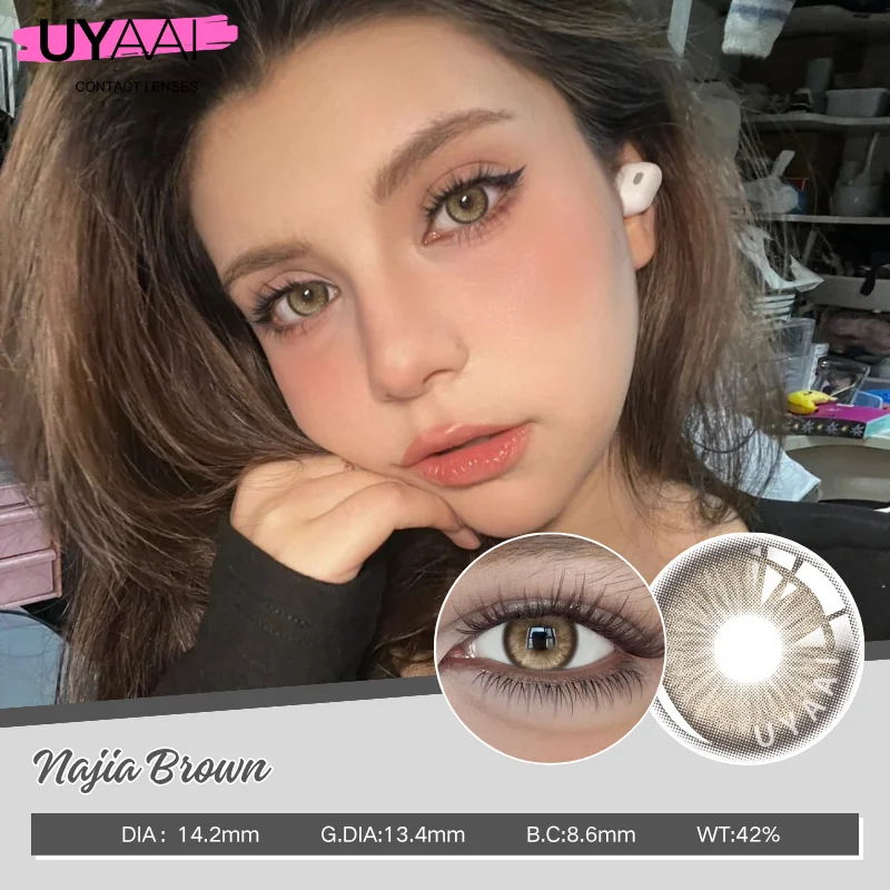 Uyai 1 par de lentes coloridas para os olhos, cosméticos, pupilas coloridas para olhos, lentes coloridas, lentes roxas, frete grátis, lentes para mulheres