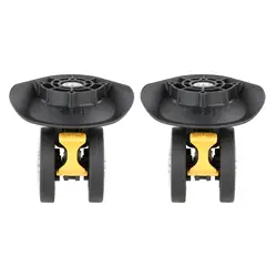 2Pcs Replacement Luggage Wheels A19 360 Degree Rotation Double Row Roller Universal Luggage Mute Wheel for Travel Suitcase Black