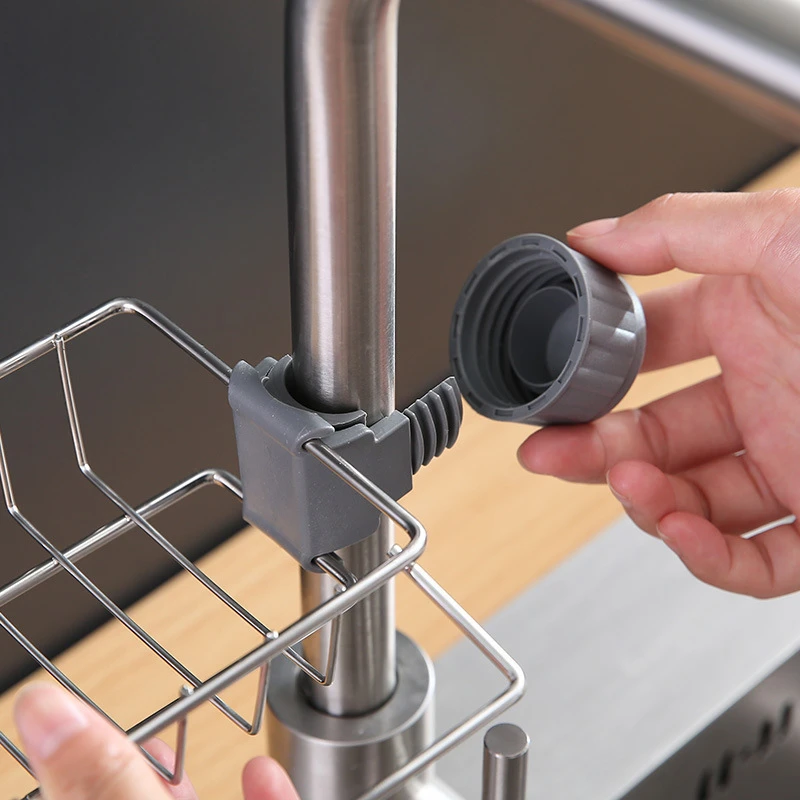 Kitchen Stainless Steel Sink Drain Rack Sponge Storage Faucet Holder Soap Drainer Shelf Organizer Towel Rack Kitchen Accessories