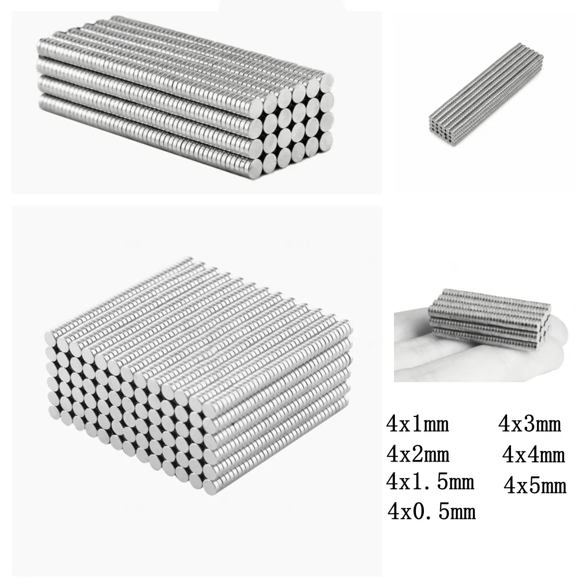 

20-50P Mini Small N35 Round Magnet 4x1 4x1.5 4x2 4x3 4x0.5 mm Neodymium Magnet Permanent NdFeB Super Strong Powerful Magnets 4*5