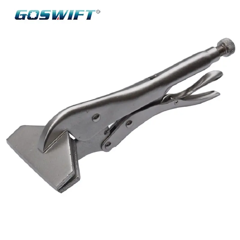 

Goswift Flat Nose Pliers Tool Adjustable Locking Pliers 10 inches Clamp Grip Tool High-carbon Steel for Fixed Clamping Welding