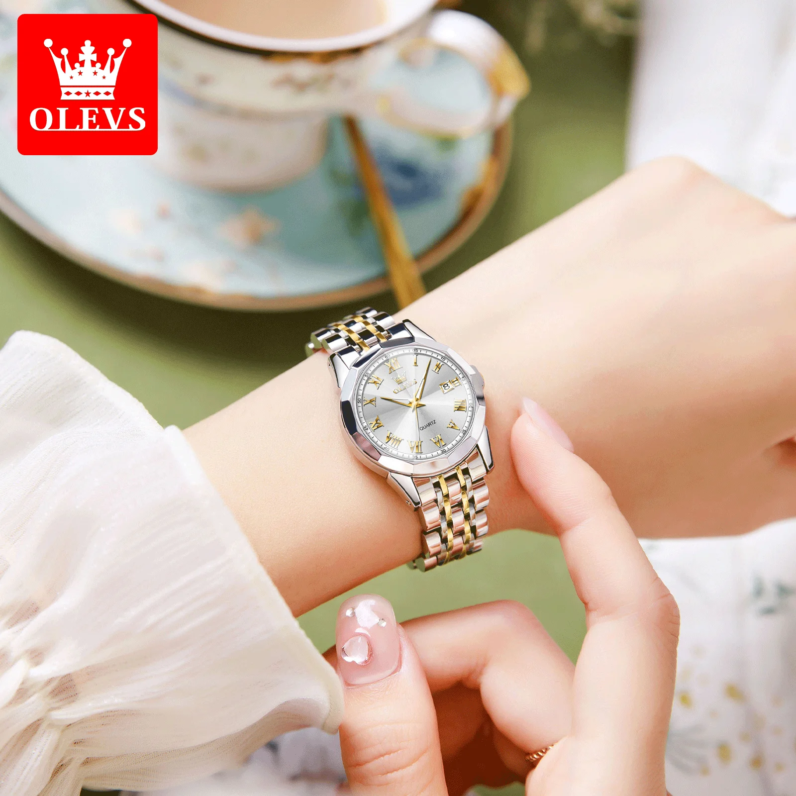 OLEVS Elegant Luxury Quartz Watch for Women New Waterproof Calendar Fashion Women\'s Wristwatch Best Selling Trend Ladies Watch