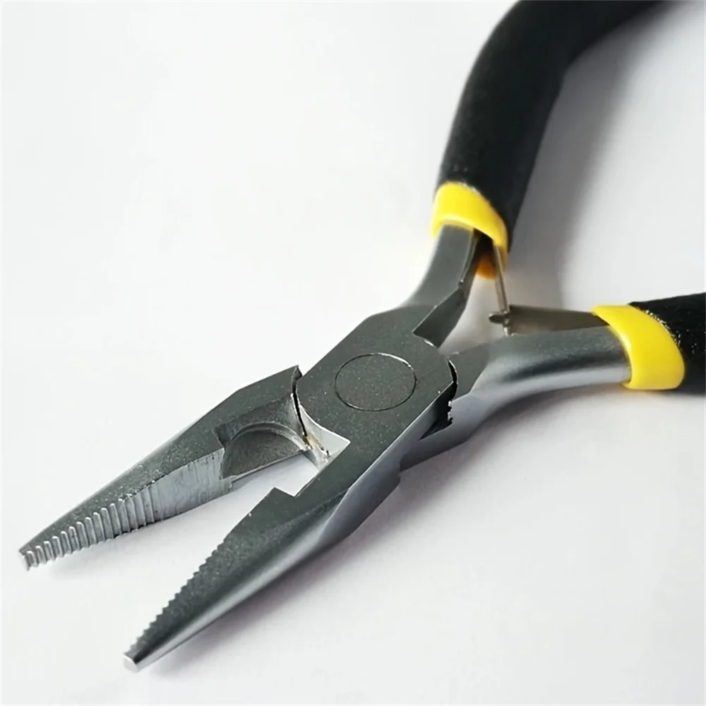 2 schwarze Mini-Spitzzangen mit einem Hauch Gelb, DIY-Zangen, Armbänder, Halsketten, Ringe und Handyketten, Haaraccessoire – Detail 2