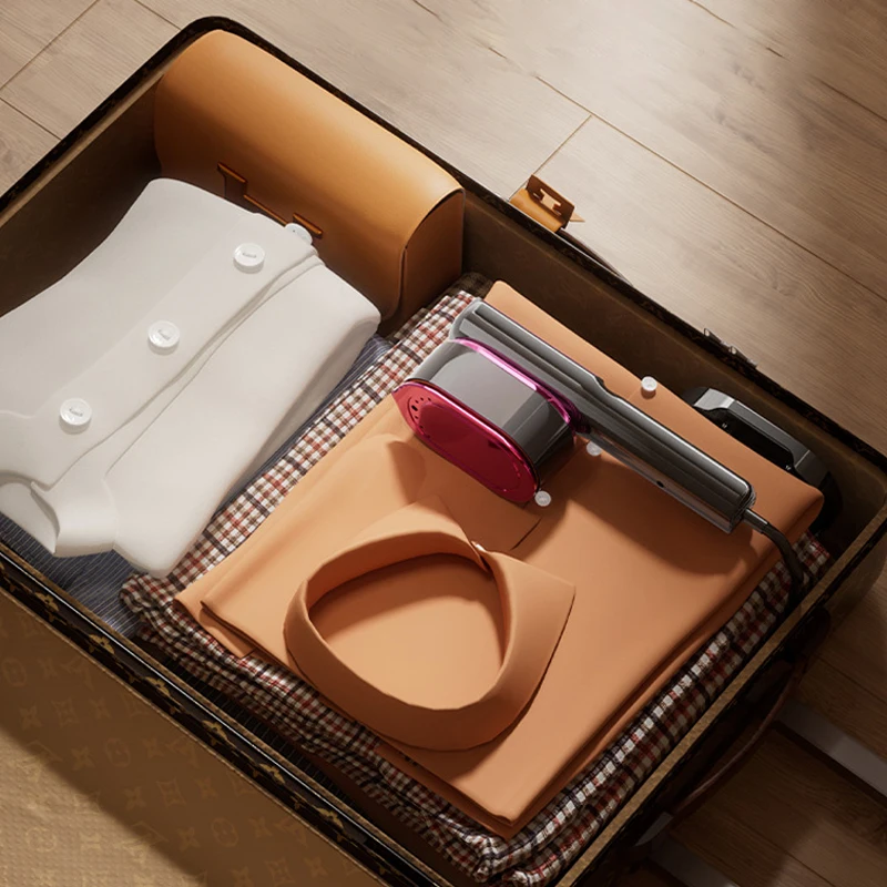 مكواة بخار محمولة 1200 وات مع شاشة لمس 5 مستويات شاشة رقمية ذكية لإزالة عث الغبار آلة كي منزلية محمولة للاستخدام المنزلي