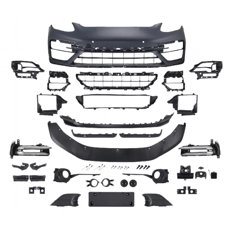 Car Body Kit Front Bumper Assembly Body Parts Rear Bumper Spoiler Grille Front Bumper Light for Porsche Panamera 2017-2021TURBO