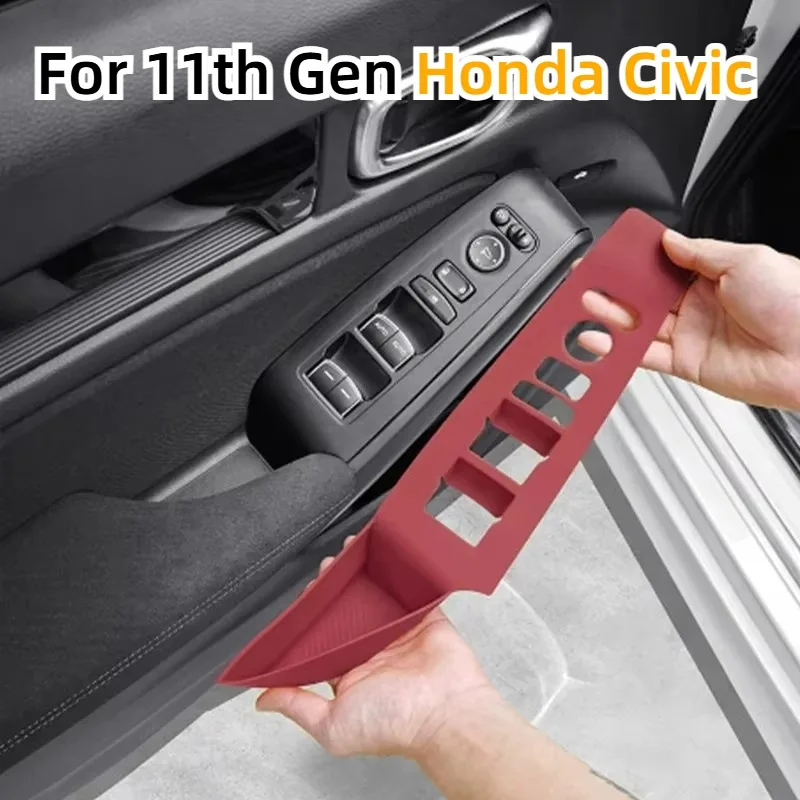 4Pcs Window Switch Button Silicone Protective Pad for 11th Gen Honda Civic / Integra Interior Modification Accessories