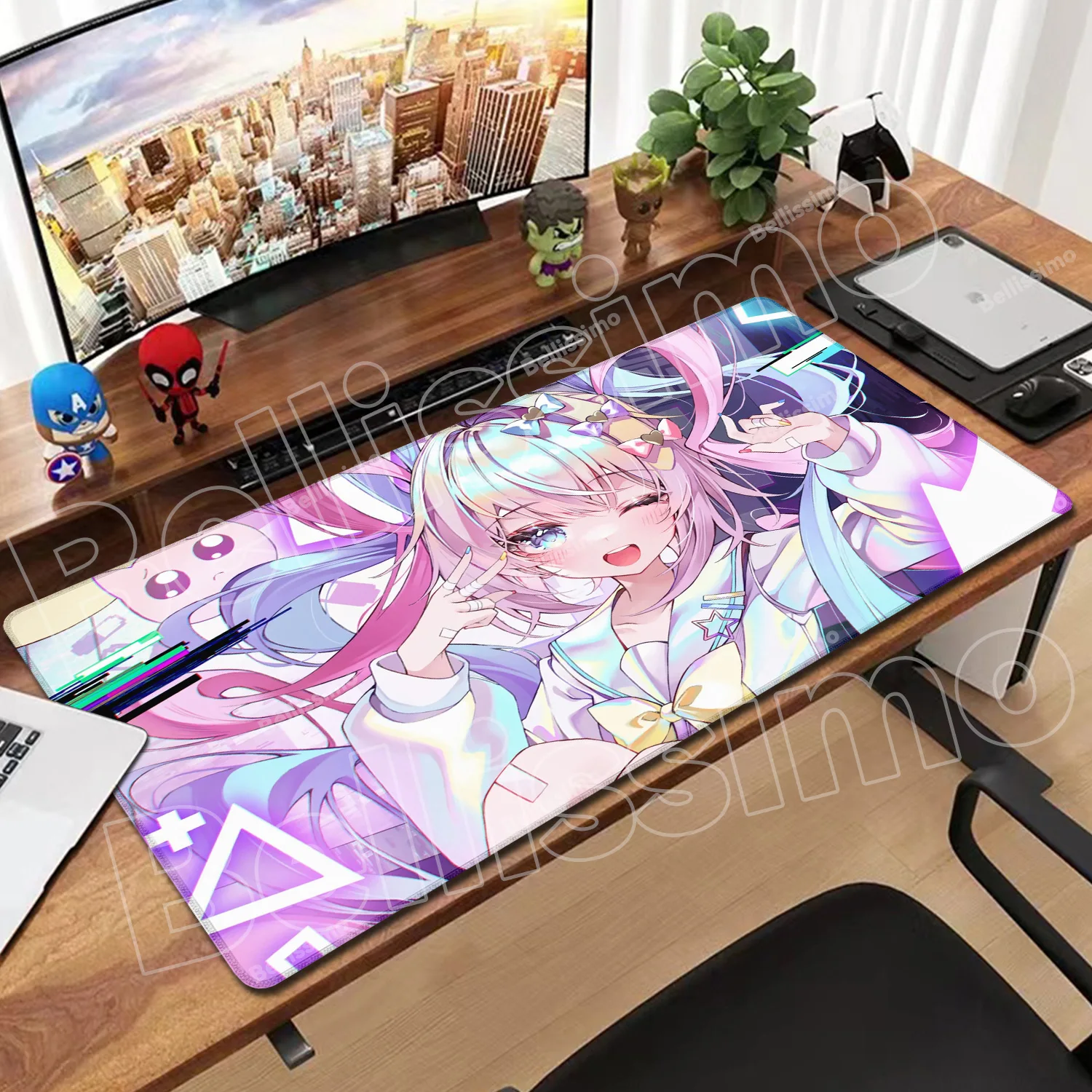 

Mouse Pad PC Computer NEEDY GIRL OVERDOSE Cute Desk Mat Kawaii Pink Mousepad Anime Gamer Rubber Gaming Accessories Keyboard Pad