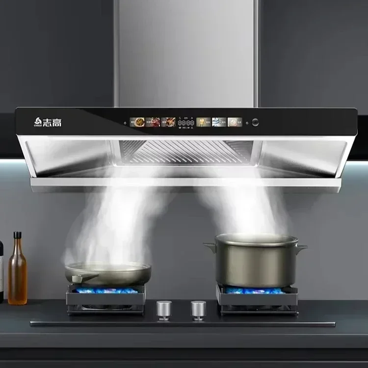 Household kitchen European style Top suction range hood.Automatic cleaning. new large suction T-type range hood.