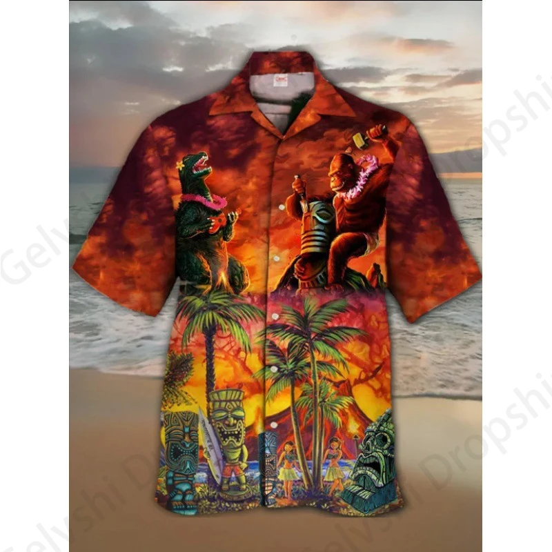 Summer Hawaiian Shirts Halloween Chucky Killer 3d Print Shirts Men Women Fashion Beach Shirt Casual Horror Blouses Street Camisa