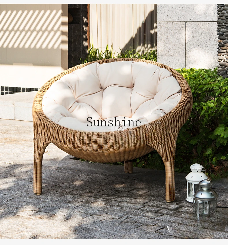 

Outdoor home balcony leisure chair Nordic villa courtyard rattan chair