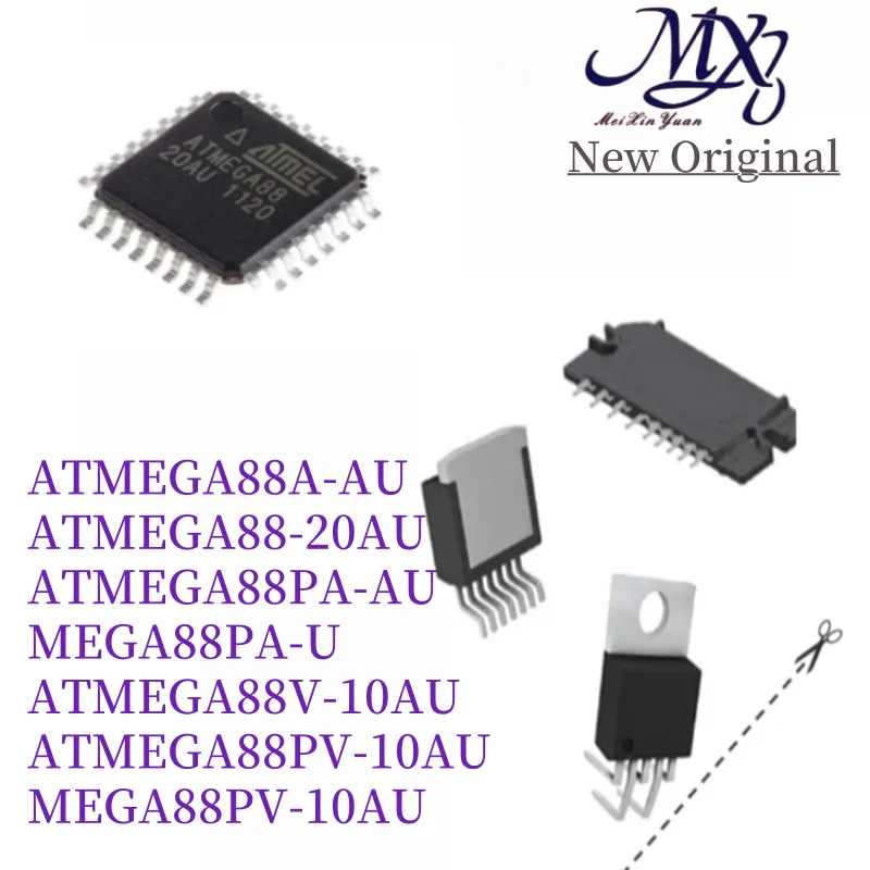 MXY ATMEGA88A-AU ATMEGA88-20AU ATMEGA88PA-AU MEGA88PA-U ATMEGA88V-10AU ATMEGA88PV-10AU MEGA88PV-10AU TQFP-32 chip IC