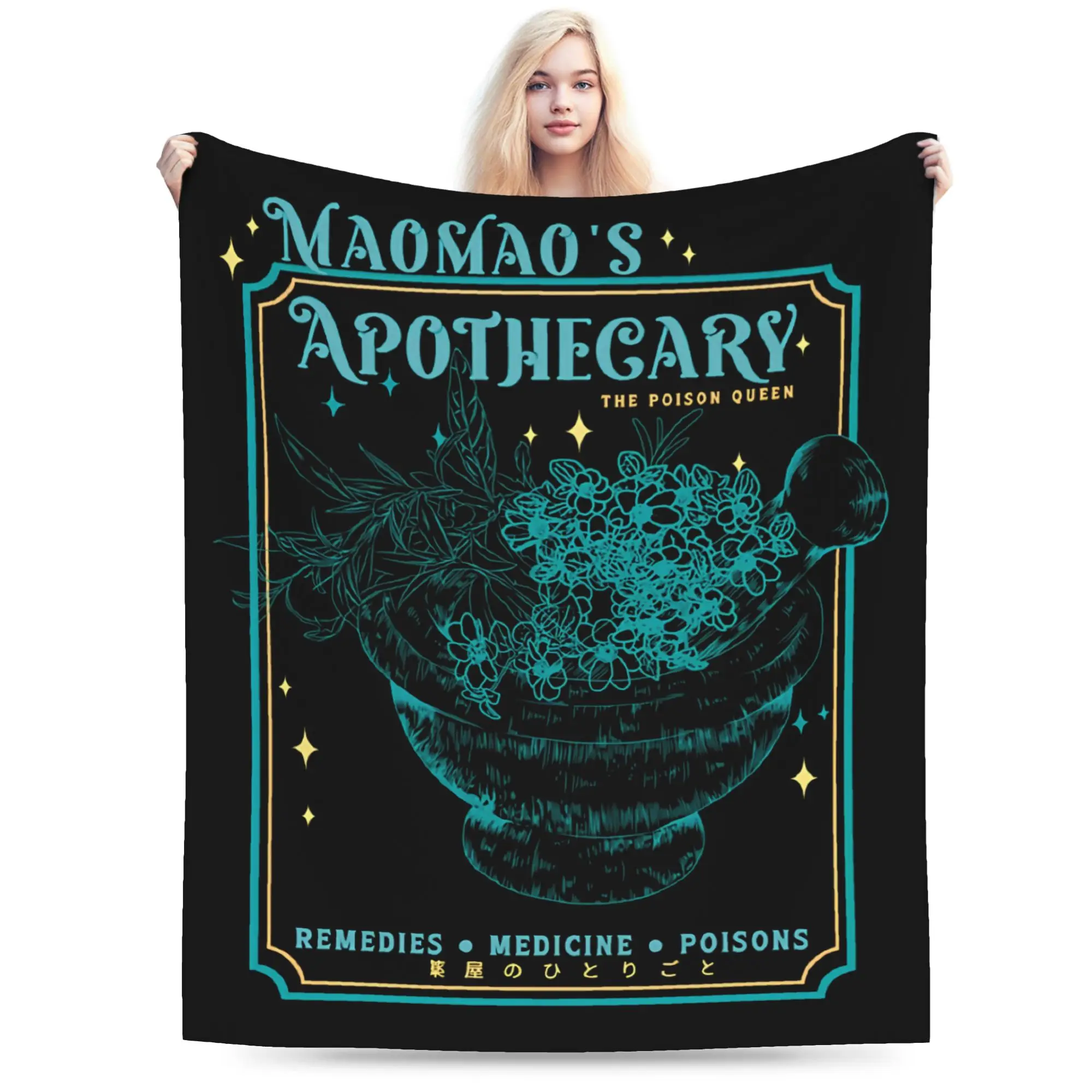 Scribble Service's The Apothecary Diaries‌ Blanket Velvet Summer  Portable Soft Throw Blanket for Home Travel Quilt