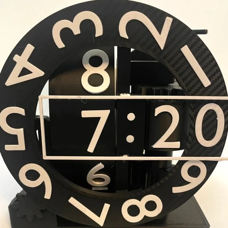 

Home Modern Creativity Clock 3D Printed Living Room Bedroom Home Decoration Desktop Ornaments Gift Ideas Ornaments Table Clocks