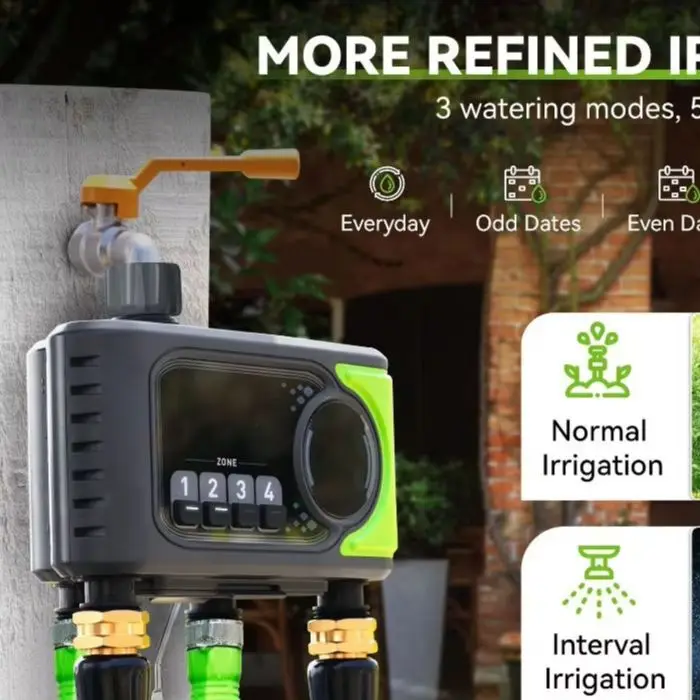 4 Zone WiFi Sprinkler Timer Smart Garden Hose Watering Controller With App  Control Weather Adaptation For Outdoor Irrigati