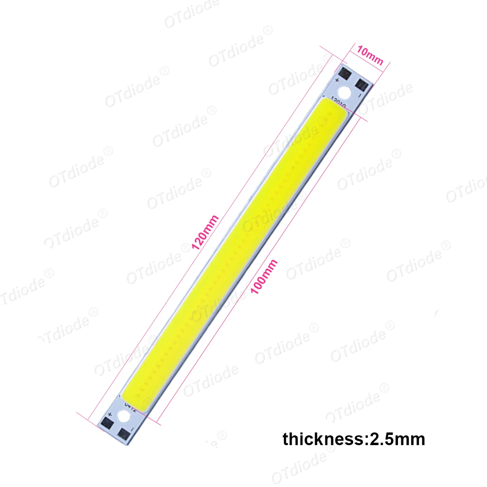 12V COB LED Strip Light 200x10mm or 120x10mm Lamp Emitting Diode 10W 1000-1500LM  Warm Neutral White Cold 6500K For Car Lighting image 3