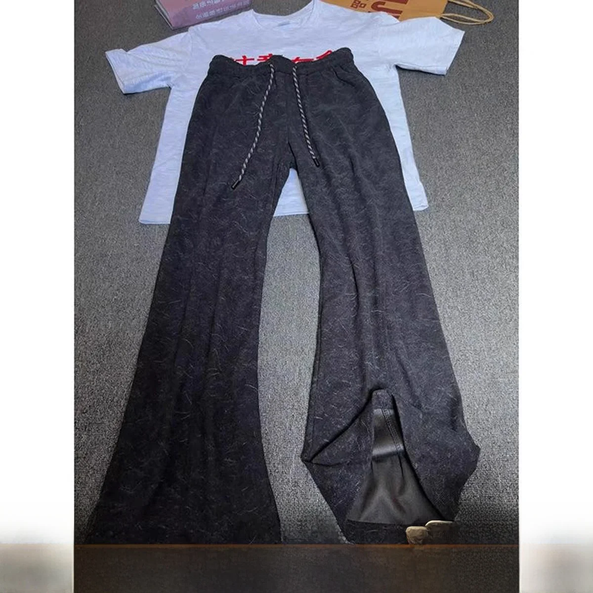 Khaki Color Casual Pants Men Women Spring Autumn New Sle American Retro Straight Leg Loose Sports Trousers Diagonal Cut