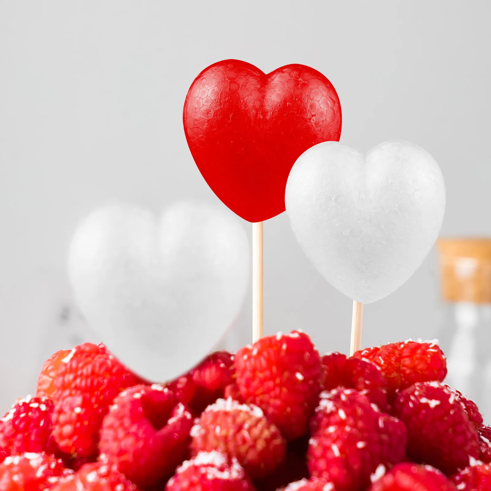 

10Pcs Foam Hearts Decors for Craft DIY Styling Projects Art Class Painting Modeling Heart Shaped Ornaments Decorations