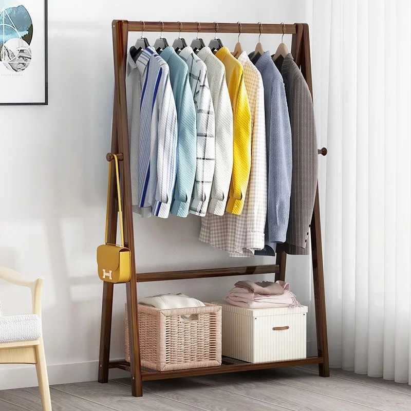 Durable Entryway Bedroom Bamboo Garment Coat Rack for Hanging Clothes Coat Rack