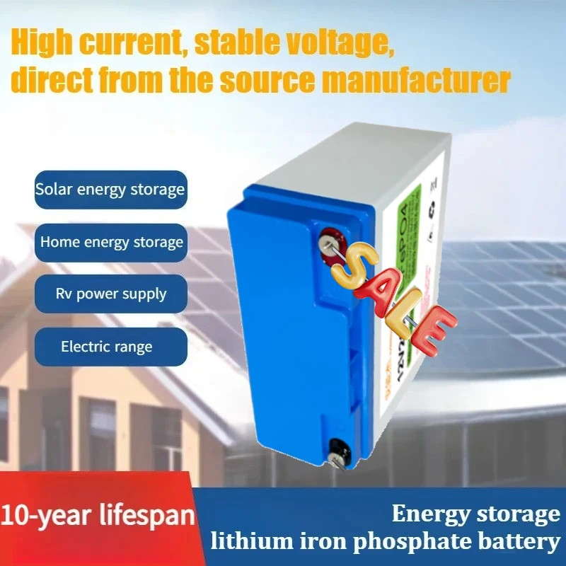 

12V 20Ah LiFePO4 Deep Cycle Solar Battery Energy Storage Battery for RV Off-Grid System Solar Panel Charging Backup Power Supply