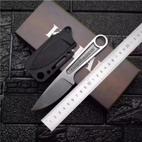 Pocket knife small straight high hardness outdoor knife survival knife integrated keel with K sheath survival camping EDC tool