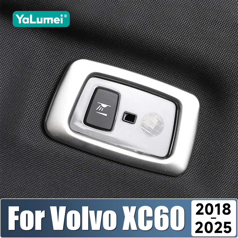 

Для Volvo XC60 2018 2019 2020 2021 2022 2023 2024 2025 из нержавеющей стали, задний светильник для чтения на крыше автомобиля, накладка, аксессуары