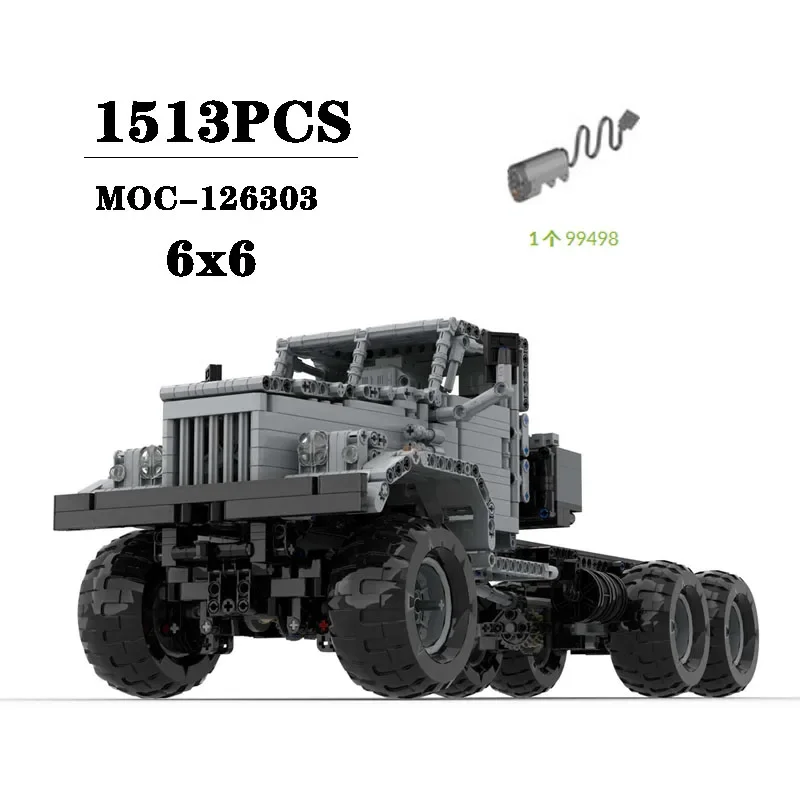 

MOC-126303 Off road Logging Truck 6x6 Spliced Block Model Decoration 1513PCS Boys' Puzzle Education Birthday Christmas Toy Gift