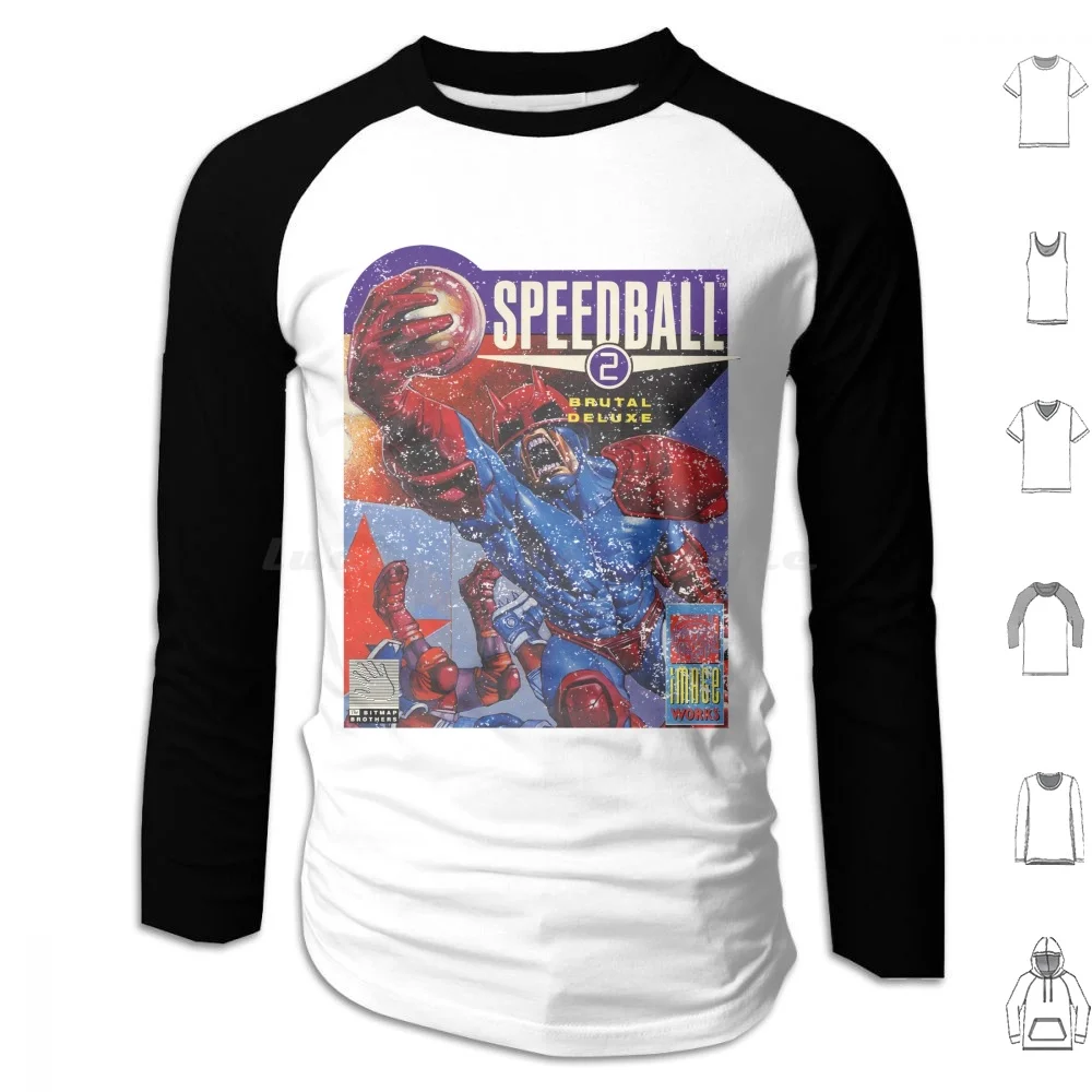 Grunge Video Game : Speedball 2 Hoodie cotton Long Sleeve Retro Vintage Gaming Video Games Video Computer 90s 80s 8bit