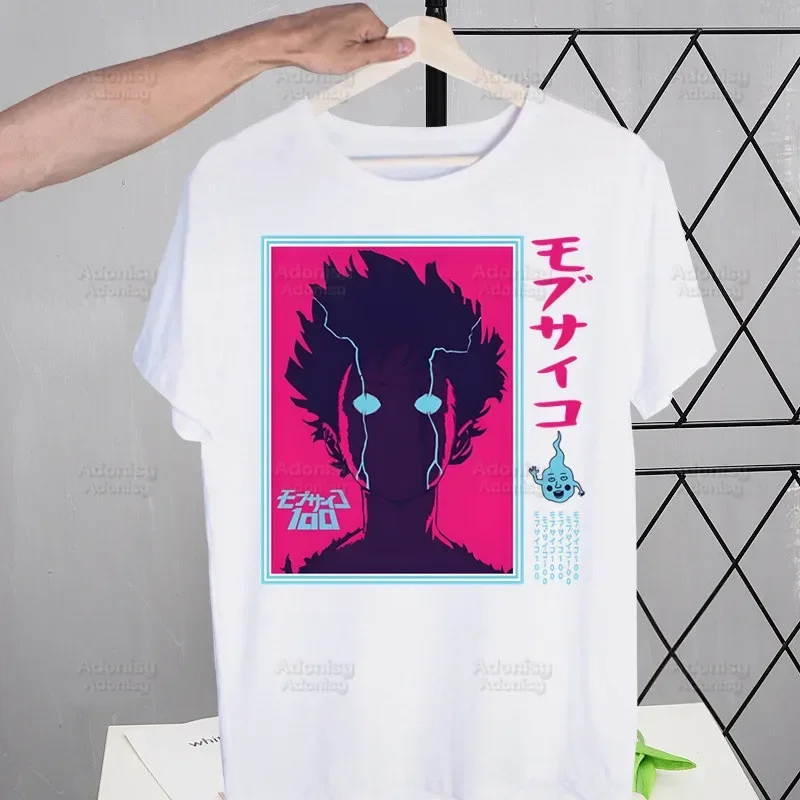 Mob Psycho 100 Shigeo Kageyama T Shirt Men Retro Washed Tops Tees Harajuku One Anime Manga Tshirt Streetwear Hip Hop T-shirts view 4