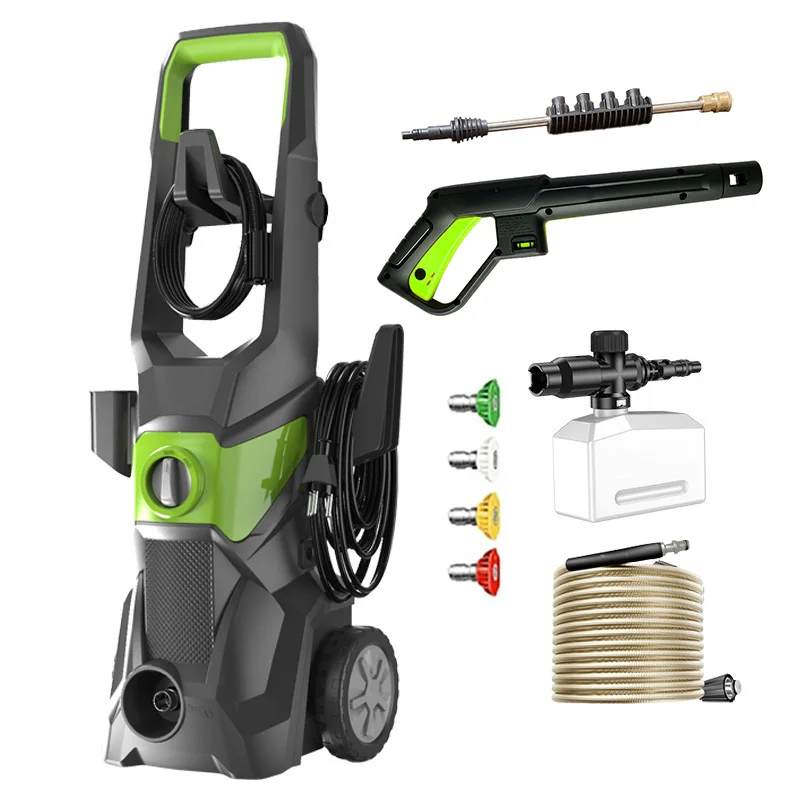 

220VAutomatic Household Cleaning Machine High-pressure High-power Car Wash Water Gun With 4nozzles Cleaning Tools For Garden Car