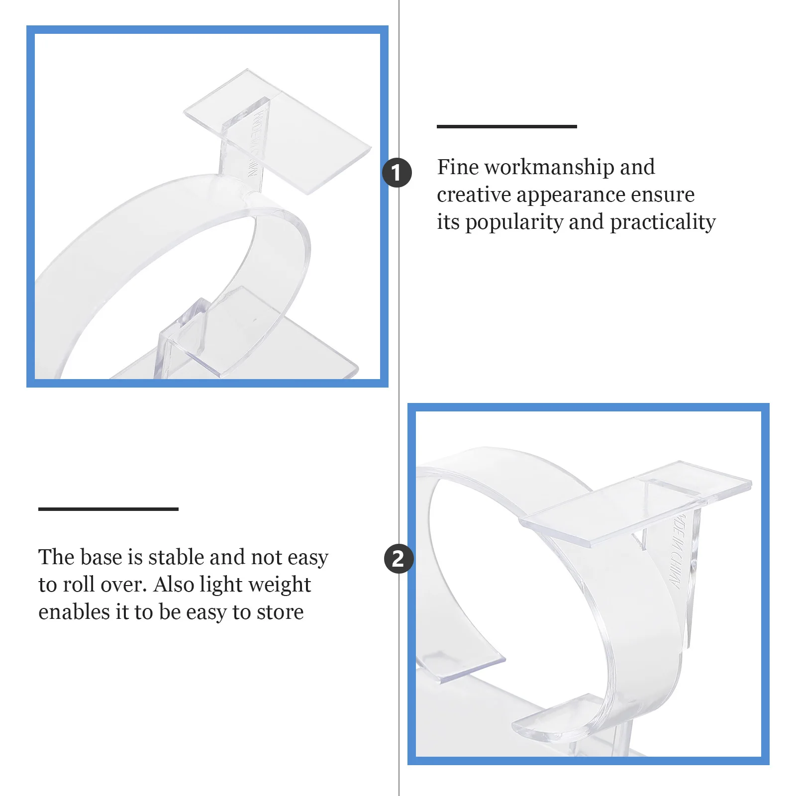 

8Pcs Modern Watch Holders Fine Workmanship Lightweight and Portable Jewelry Organizer Watch Holders Bracelets Display Racks