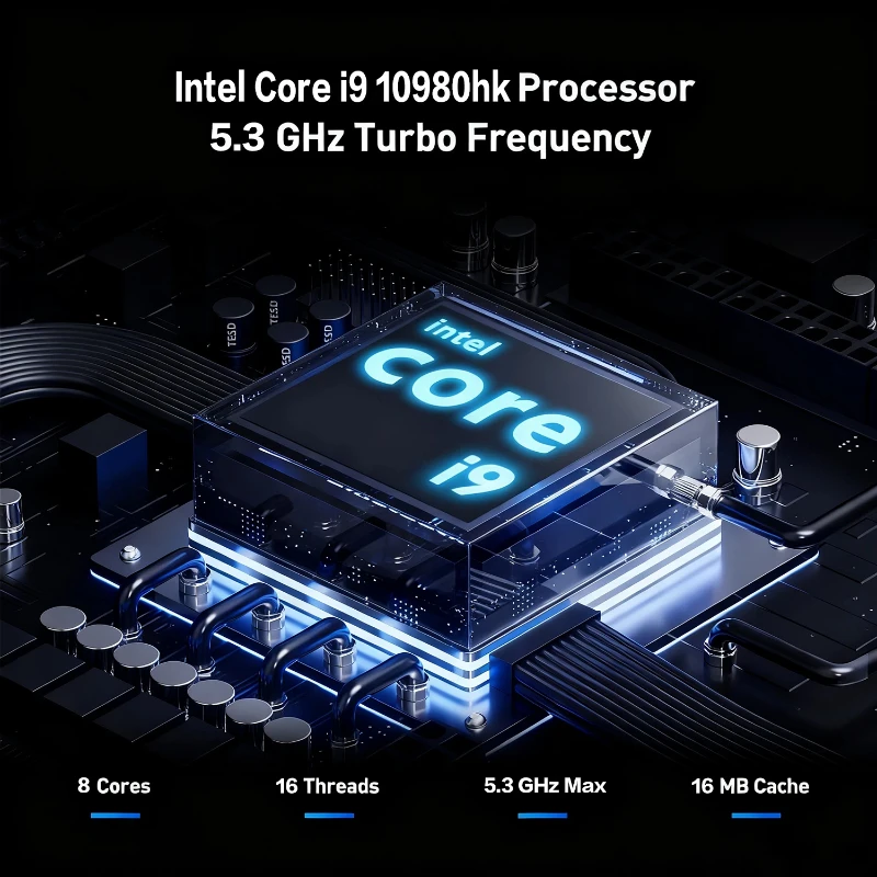 15.6-дюймовый игровой ноутбук на Windows 11 с процессором Intel Core i9-10980HK, 16 ГБ ОЗУ, 1 ТБ SSD, подсветкой клавиатуры и сканером отпечатков пальцев