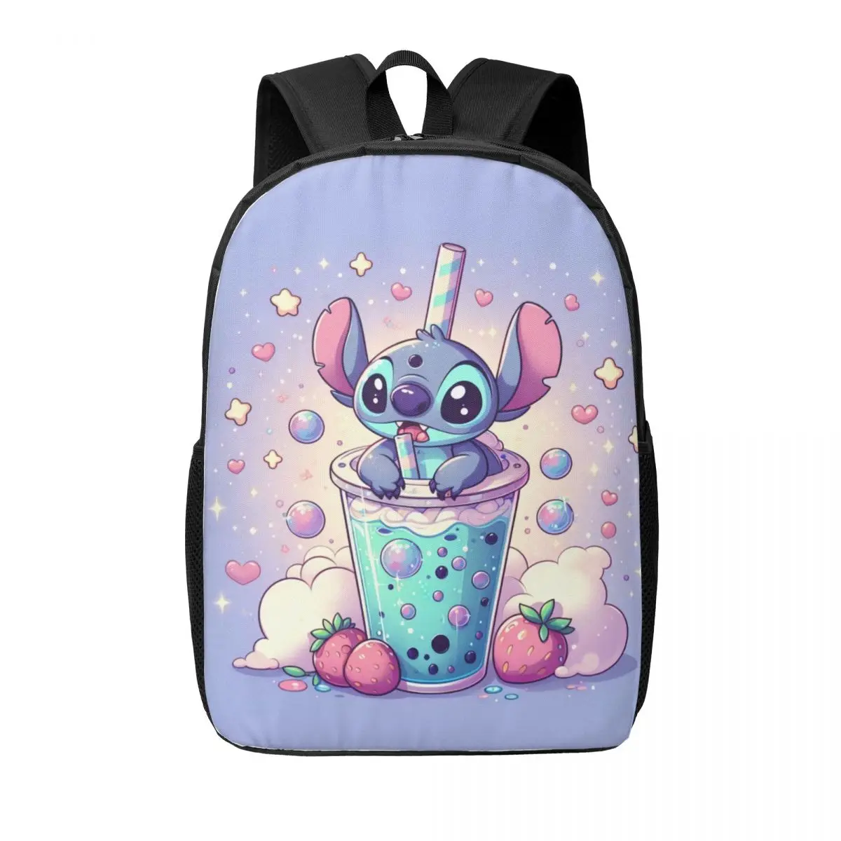 Custom Stitch Cartoon Anime Backpack Women Men Basic Bookbag for College School Bags