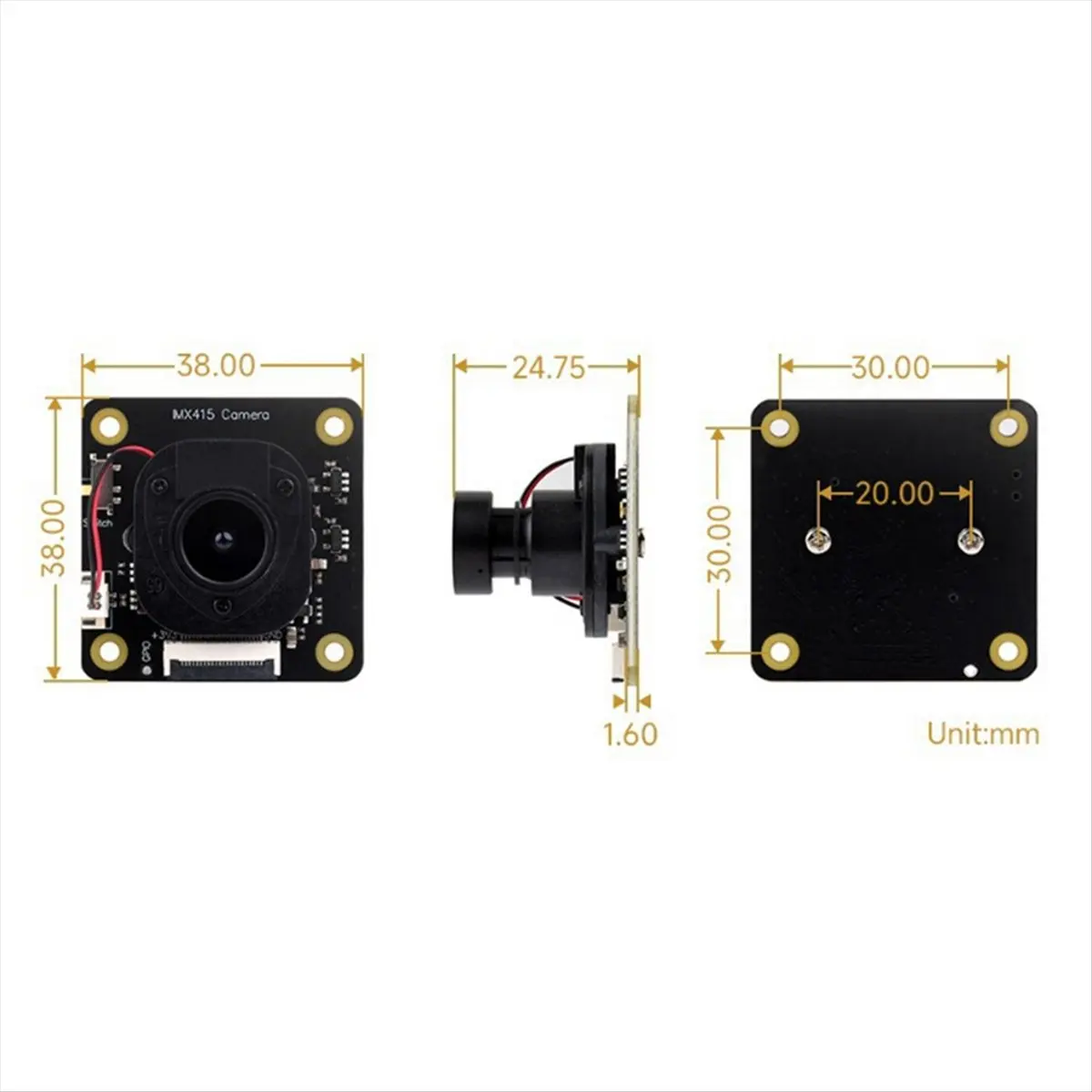 L77A  IMX415 Photosensitive Chip 8MP Camera Module High Signal-to-Noise Ratio Low Illumination Low Distortion