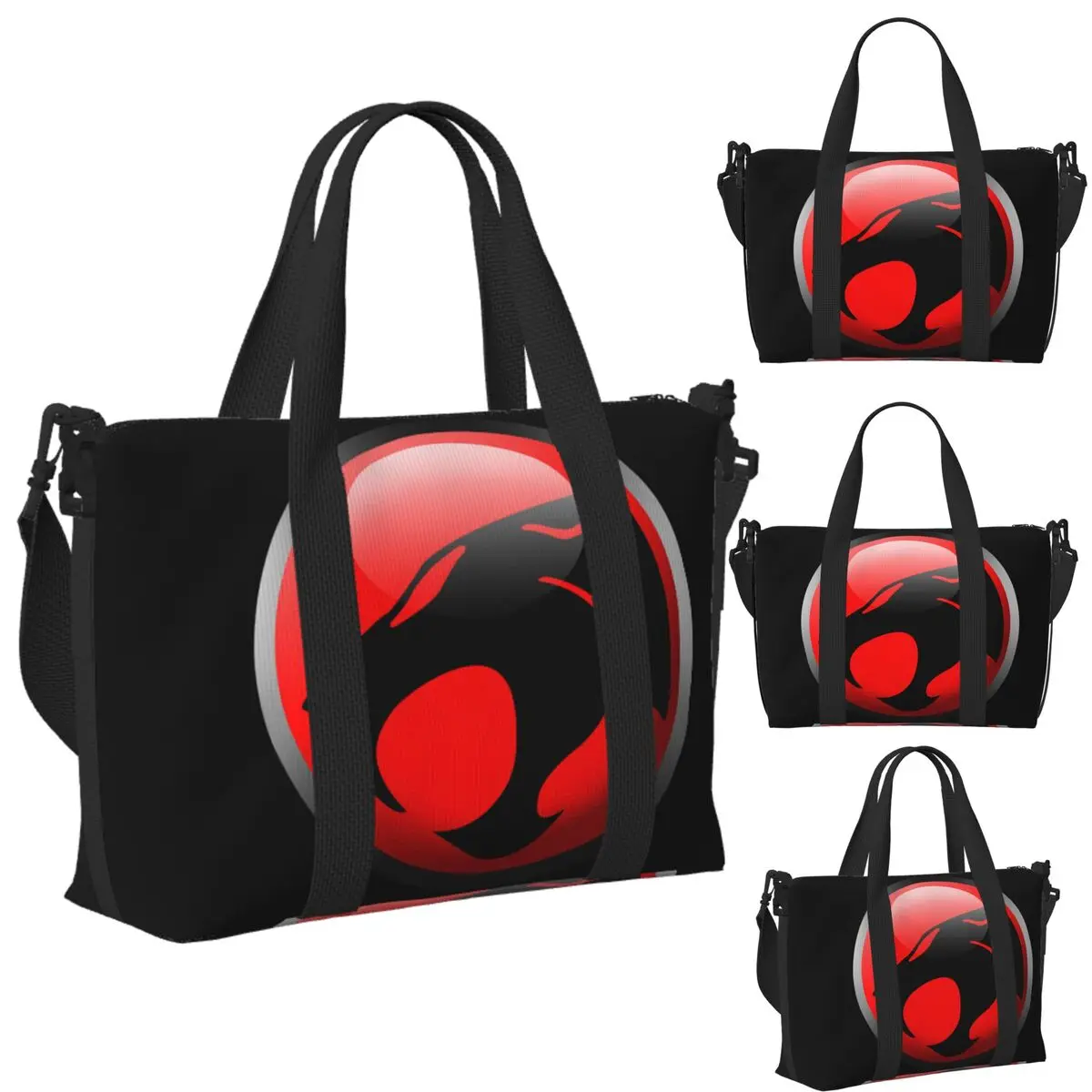 

Custom Thundercats Beach Travel Bag Large Capacity Tote Bags for Gym Sport Women Shopping Duffle Shoulder Bag