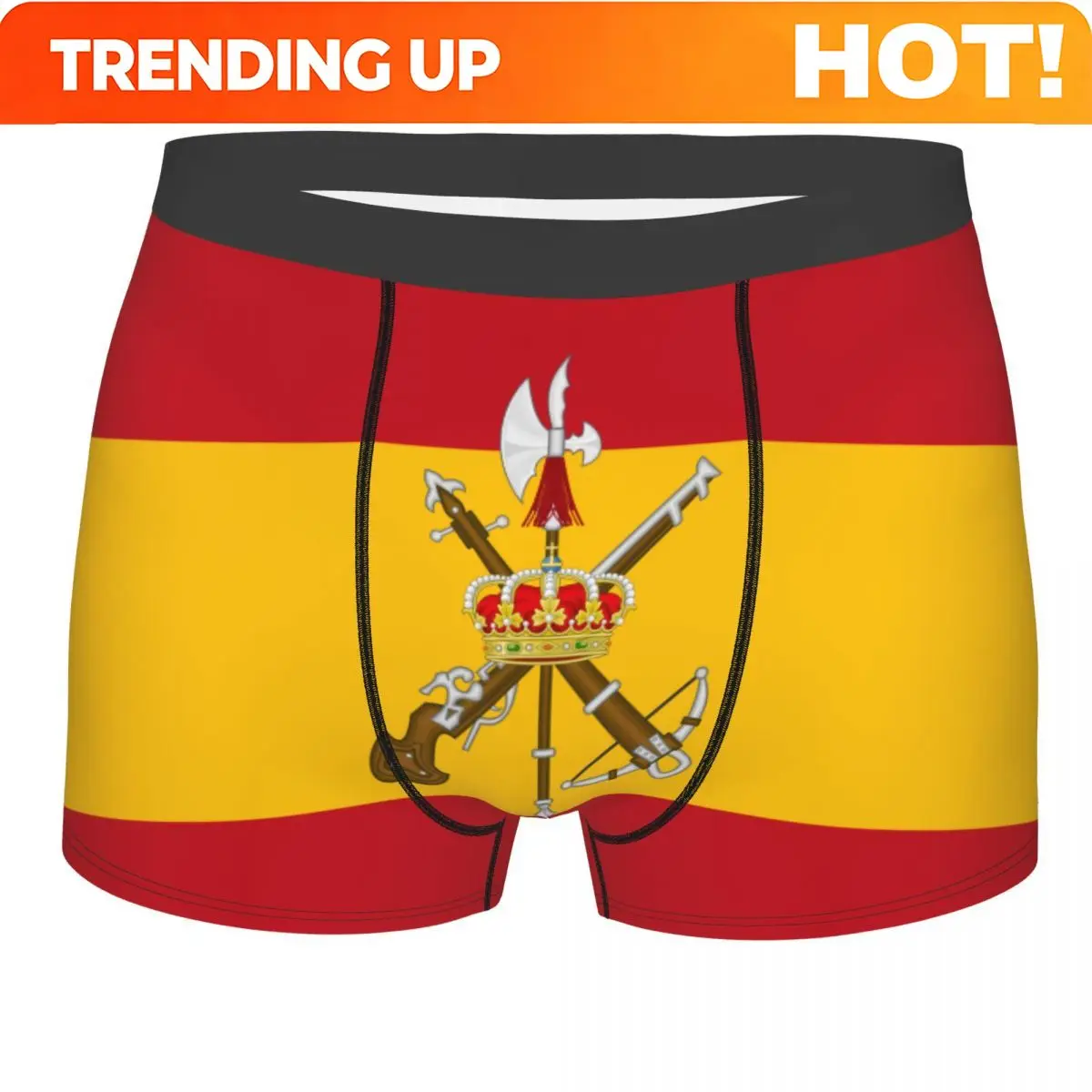 Spanish Legion Flag Underwear Men Sexy Printed Custom Spain Army Military Boxer Briefs Shorts Panties Breathbale Underpants