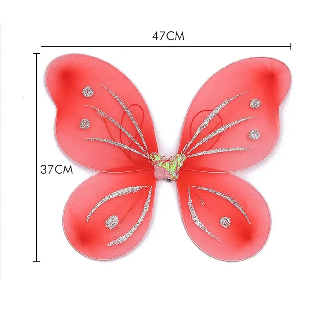 3 teile/satz Dekorationen verkleiden Party Requisiten Kostüm Fee Flügel Kostüm Glitzer Schmetterling