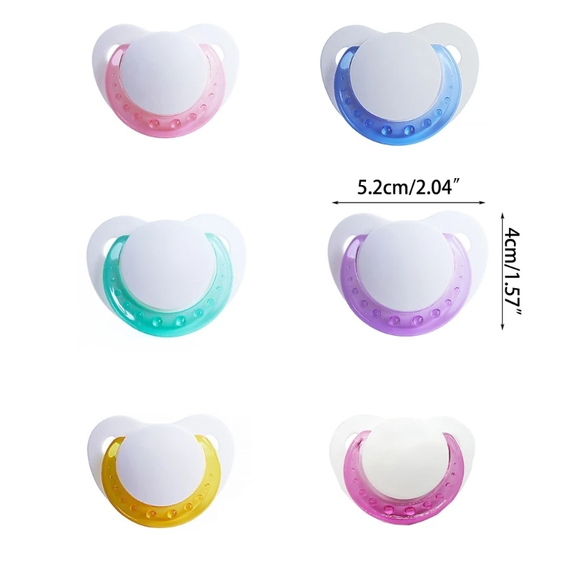 Baby Pacifiers with Handle Rings Super Soft Soother Pacifier Silicone Nipple for Breastfeeding Baby Newborn 6-18 Month