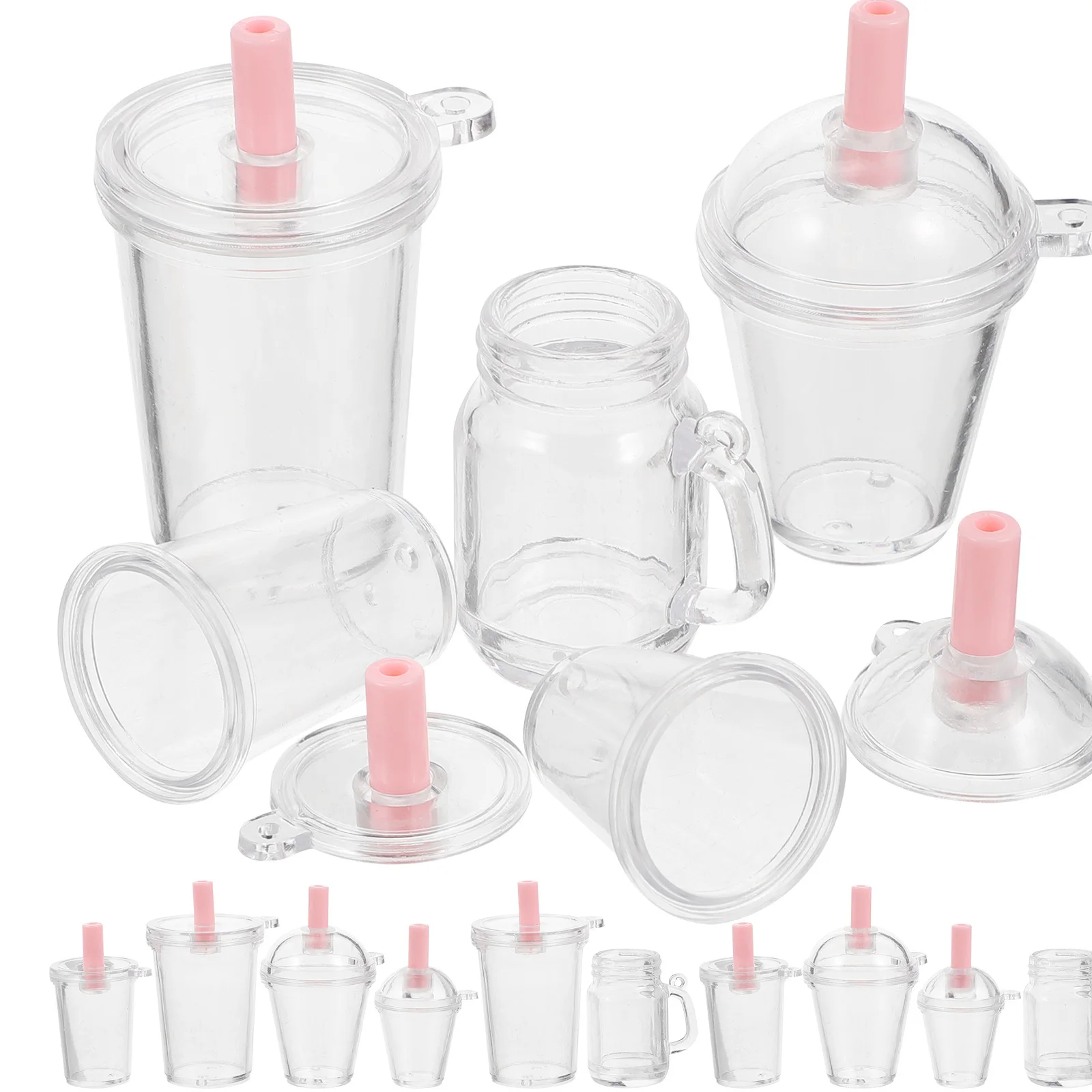 50Pcs Cup Shaped Pendants DIY Charm for Necklace Bracelet Earring Anklet Jewelry Making Hanging Crafts Accessories