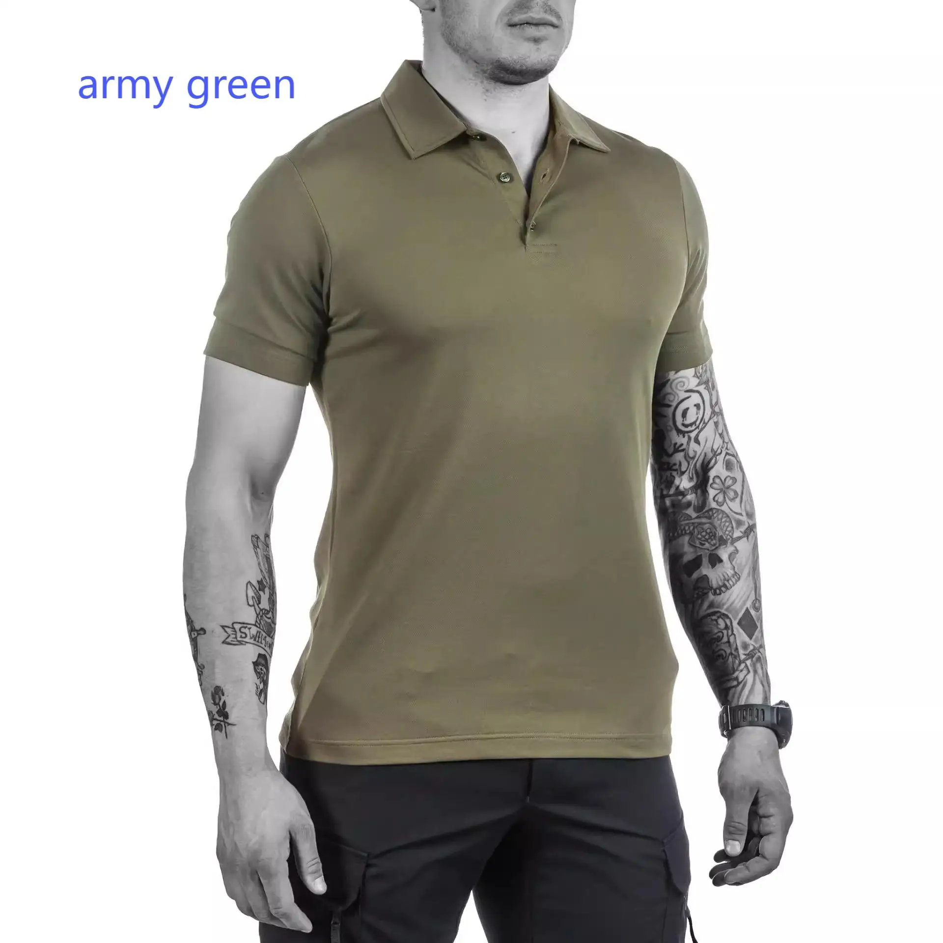 Endure UFR Flip Collar Polo Shirt Quick drying V-neck Shirt Short sleeved T-shirt Summer Breathable Coolmax Top