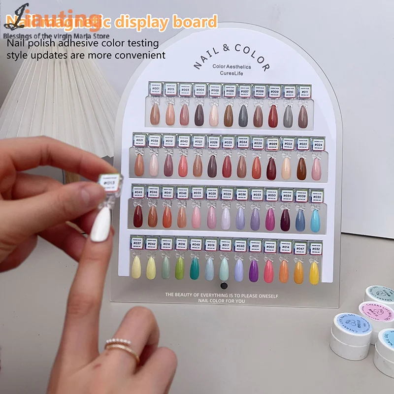 แผ่นสีอะคริลิคสำหรับทำเล็บ 24 สี พรีเมียม พร้อมแม่เหล็ก แผ่นโชว์สีเล็บ พร้อมสติกเกอร์ตัวเลข สำหรับร้านทำเล็บ