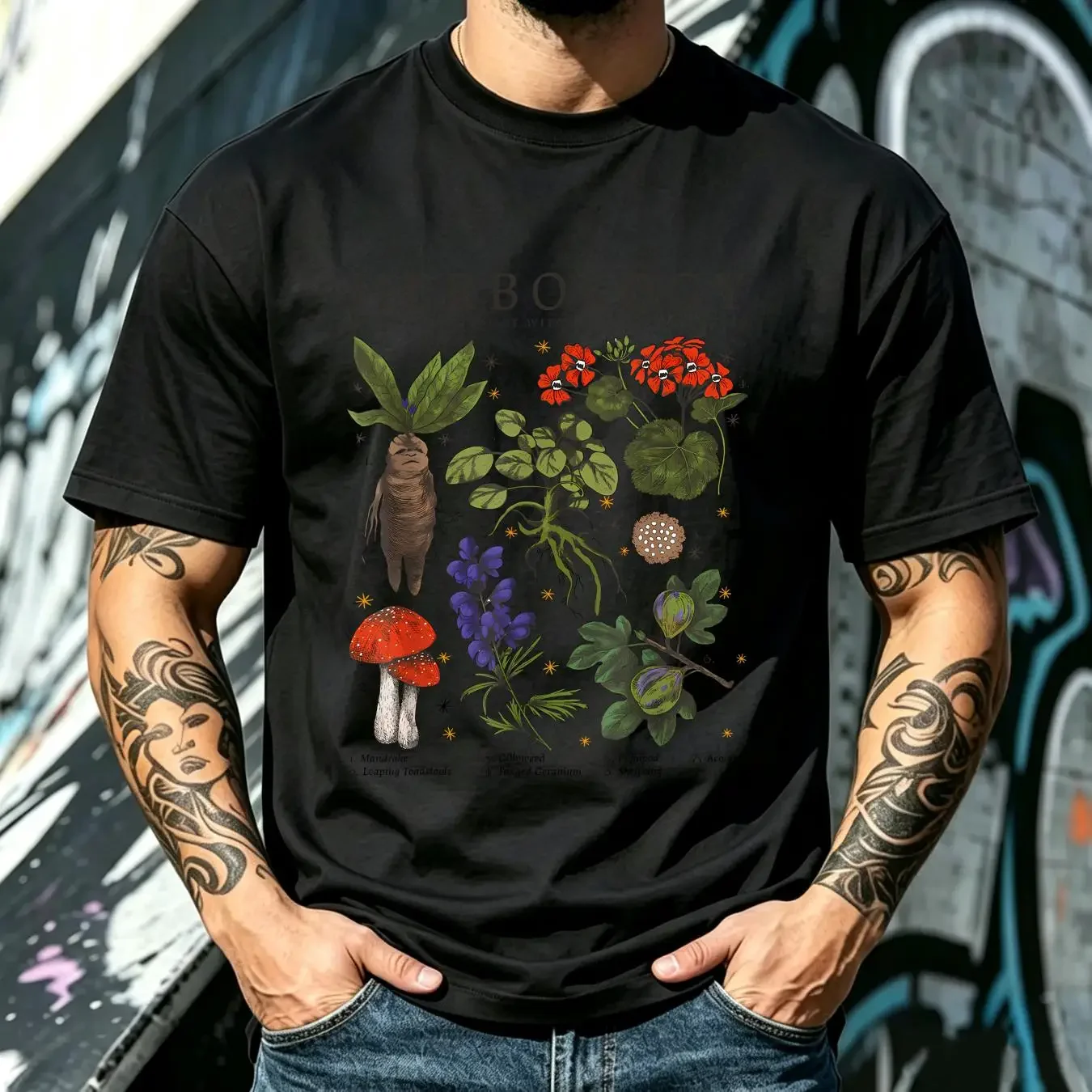 washed T Shirt Herbology Plants  long or sleeves vintage Washed Breathable Stretched Top For Everyday Wear Unisex Slightly